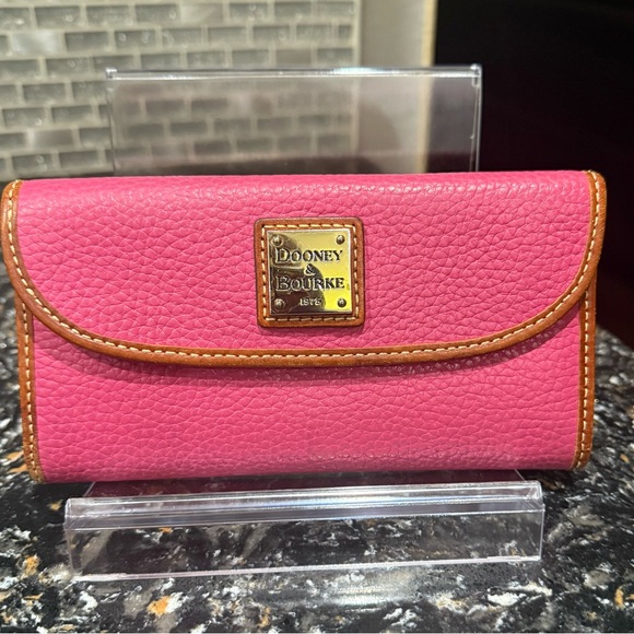 Dooney & Bourke Handbags - Dooney & Bourke Pink Leather Wallet